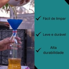 6 Pieces Plastic Funnel Set (Small, Medium, Large) Plasduran Multipurpose Kitchen Fuel And Oil Resistant - 查看 6