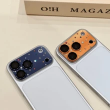 Kompatibel mit iPhone 17 Pro Max/17 Pro, funkelnder Kristall Linsen Schutz, starker Halt, hochwertige Handy Linsen Zubehör Schutzhülle, Diamant Metall Linsen Schutz - Orange - Übersicht 7
