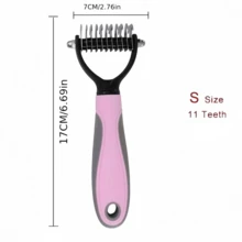宠物毛发修剪器，狗狗美容去毛工具，双面宠物刷，宠物用品 - 彩色 - 查看 7
