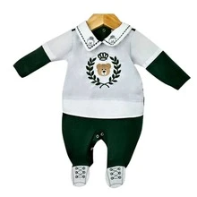 Baby Jumpsuit With Silky Touch, Ultra Softness, And Luxurious Buttons - Green - View 9