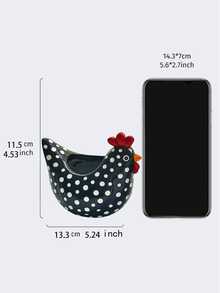 1件树脂公鸡雕塑，树脂公鸡装饰品，趣味鸡形装饰品，户外花园庭院雕塑艺术品，家居露台，花盆，盆栽植物，园艺装饰品 - 斑點雞 - 查看 8