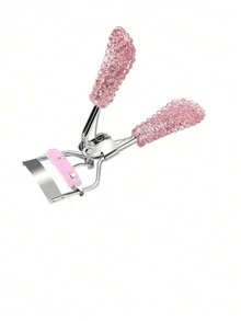 1 pieza Rizador de pestañas semi-transparente con mango de plástico con brillo, con/sin peine, asistente para rizar pestañas, con pinza con puntos en relieve, almohadilla de goma suave, herramienta de maquillaje, regalo lindo - Multicolor - Ver 20