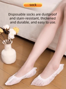 50 piezas/paquete, 30 piezas/paquete, 10 piezas/paquete, 2 piezas/paquete Calcetines desechables de tela no tejida, adecuados para invitados en el hogar, parques de diversiones, masajes de pies, cubiertas para pies sin polvo, estante de zapatos, ahorro de almacenamiento, al aire libre, jardín, artículo esencial de viaje, portátil, artículo esencial de playa, temporada de graduación, ceremonia de graduación, regalo de graduación, felicitaciones graduado, valedictorian, terminar la escuela, fiesta de graduación - Color aleatorio 1 unidad - Ver 9