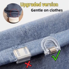 2 kẹp rút ngắn ống quần vô hình, giúp quần không bị kéo lê trên mặt đất, thiết kế móc ẩn liền mạch, phù hợp với quần jean và quần tây, chống thấm nước, bền chắc, chống rơi, chất liệu kim loại, thích hợp sử dụng tại nhà, khi đi du lịch, ngoài trời và các trường hợp khác, phù hợp cho nam, nữ, người già, có thể mua làm quà tặng cho bố mẹ. - Màu trong suốt - Xem 5