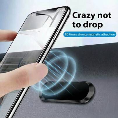 Rectangular Magnetic Phone Holder, Invisible Adhesive Car Mount Holder, Strong Magnetic Absorption Stable Anti-Shake, Ultra-Thin Design No Space Occupied, Universal Slouchy Phone Stand