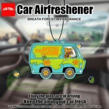 Láminas ambientadoras con diseño de coche de dibujos animados para el espejo retrovisor, ambientador de coche, decoración colgante para el espejo retrovisor, accesorios para el interior del coche, regalo especial para amigos, fragancia de papel de larga duración, sin alcohol, fácil de usar, diseño divertido - SCOOBYDO - Ver 9