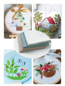 4片浅色十字绣布（粉色/蓝色/白色/米色），手工绣布，50*50厘米，适用于十字绣、刺绣、装饰挂布、陶瓷工艺品 - 仿亞麻布50*50cm - 查看 7