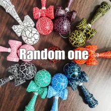 1pc Random Kendama Skill Ball - Dual-Color Cracked Wood Grain Design, Ideal For Improving Hand-Eye Coordination And Balance. This Wooden Kendama Is Suitable For Beginners And Great For Practicing Coordination And Balance Exercises. - Multicolor - View 12