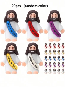 散装耶稣雕像可用作基督教礼物、经典宗教礼物、复活节彩蛋填充物（也可作为周日洗礼礼物）和圣诞装饰品（多种颜色随机发货）。它们也可用于家居装饰、圣经礼物和复活节彩蛋填充物。耶稣雕像，基督教礼物批发。办公桌配件，办公用品，办公装饰 - 套裝 - 查看 10