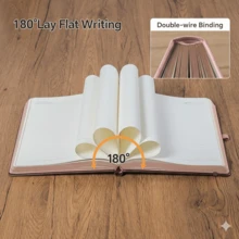 神秘罗盘日记本，PU皮革A5笔记本，320页横线内页，弹性封口和丝带书签 - 高级硬壳计划本，适用于日常写作、日记和馈赠 - A5 - 查看 4