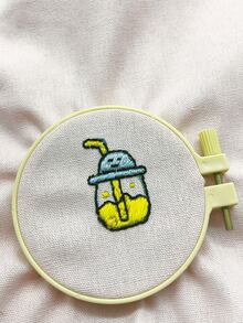 4片浅色十字绣布（粉色/蓝色/白色/米色），手工绣布，50*50厘米，适用于十字绣、刺绣、装饰挂布、陶瓷工艺品 - 仿亞麻布50*50cm - 查看 5