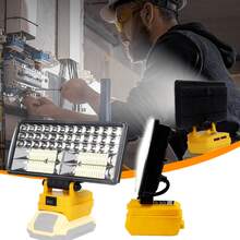 8-Inch/22.5cm Handheld Cordless LED Work Light (Battery Not Included), Only Works With DCB 205 Lithium Batteries, Emergency Floodlight And Flashlight, With Dual USB Ports, Ultra-High Brightness, Portable Handheld Light, An Essential LED Light For Outdoor Camping, Travel, And Fieldwork, Compatible With Smartphones/Tablets, 22W Power, 9000 Lumens Brightness, 6500k Color Temperature, 120°-140° Rotation Angle, A Super Practical Outdoor Work Light, A Great Gift For Family Gatherings. - Đèn làm việc LED cầm tay không dây 8 inch/22,5 cm - Xem 3