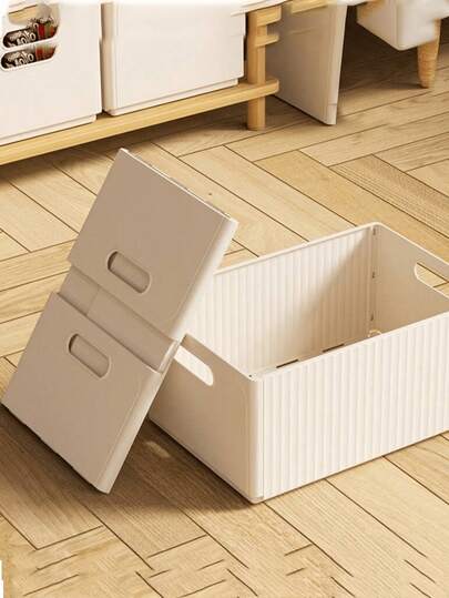 可折叠PP材质柜式收纳盒，多功能抽屉式收纳盒，化妆品收纳盒，衣柜收纳盒，袜子收纳盒，内衣收纳盒，卧室收纳盒，可折叠设计节省空间，适用于卧室、橱柜、厨房、浴室、宿舍、书桌、梳妆台、办公桌，简约纯色设计。