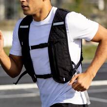 1件装户外跑步手机徒步背包背心，自行车背包，轻便运动储物背包，带水壶袋 - 彩色 - 查看 2