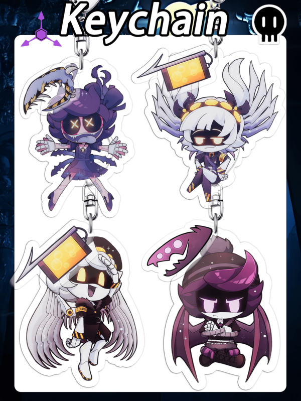 Drones Keychain, Anime Fans Merch Goods, UZI, V, N, CYN Keychains, Cartoon Anime Keychains, Collectible Keychains, Bag Pendant, Car Pendant, Holiday Gift, Birthday Gift