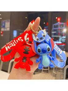 1pc Cute New Lilo & Stitch Stitch Keychain, Cartoon Anime Keyring, Backpack Hanging Decor, Phone Charm, Gift, Fashion Keychain, Key Organizer, Key Hook Accessory - A - View 10