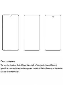 3 piezas de protector de pantalla de vidrio templado de alta definición aplicable para Xiaomi/Apple. Las características incluyen bordes negros, cobertura completa, fácil instalación, dureza 9H, cristal claro, sin burbujas, resistente a arañazos y golpes. - Blanco - Ver 11