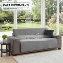 Waterproof Sofa Cover, Double-Sided Sofa Protector With Storage Pocket, Premium Perfect - Xám / Đen - Xem 3