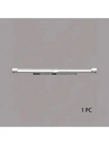 1pc/2pcs No-Drill Extendable Curtain Rod, Stainless Steel Retractable Tension Rod, Closet Organizer - White - View 16