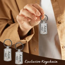 Personalized Arabic Name Keychain, Custom Islamic Gift, Creative Islamic Gift, Unisex Pendant, Personalized Text Charm, Exclusive Arabic Name Keychain, Light Luxury Minimalist Bag Pendant, Islamic Souvenir Gift - Multicolor - View 4