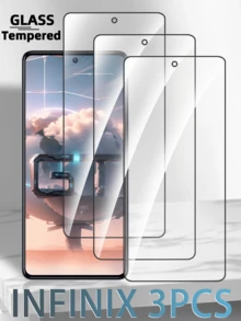 3pcs Screen Protector, Compatible With And Other Models, High-Definition Tempered Glass Film, 9H Hardness, Compatible With Phone Cases, Easy To Install, Scratch-Resistant, Bubble-Free, Full Coverage. - Clear - View 1