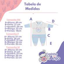 Macacão Para Bebê Toque Sedoso Ultra Maciez C/Botões Luxuoso - Azul - Visão 2
