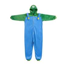 Adult Red And Green Plumber Character Kigurumi Pajamas - Blue - View 5