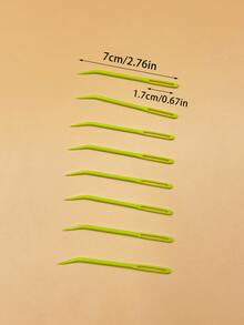 8pcs Curved Sewing Needles, Curved Design For Easy Front-Facing Operation, Hidden Stitching, Efficient. Large Eye Easily Threads Various Thick Yarns, Multi-Color For Convenient Storage, Suitable For Knitting, Fabric Crafts - Plastic Bend Needle - View 12