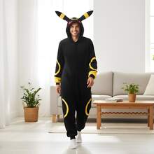 Adult Umbreon Pokemon Hooded Kigurumi Pajama Suit - Black - View 5