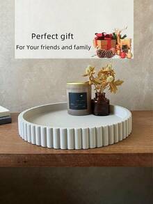 Round Decorative Tray, Suitable For Coffee Table Decor, Home Decor - Coffee Table Decor - Tabletop Decorative Tray - Dining Table Centerpiece Tray - Multicolor - View 10