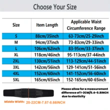 Lightweight Breathable Lumbar Support Belt For Sports Back Support Belt For Heavy Lifting & Work Safety - Black - View 9