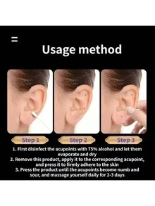 20/40/60pcs Disposable Ear Acupuncture Ear Massage Therapy Ear Stickers, Ear Point Therapy Patches - Multicolor - View 12