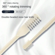 2pcs Double Sided Knife Nose Hair Trimmer With Storage Box Manual Portable Nose Hair Removal Razor Kit For Men And Women Washable 360 Degree Rotating Nose Hair Groomer Barber Salon Travel Essentials - 查看 9