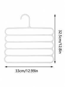 5件套白色多层防滑裤架，多功能衣柜5层挂式裤架，收纳整理架，旅行必备 - 5個白色 - 查看 6