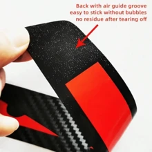 Heart-Shaped Heartbeat Pattern 3D Carbon Fiber Matte Brake Light Sticker, Adds Eye-Catching Safety Signage For Vehicles - A - View 8