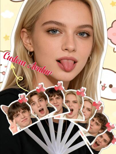 Custom Photo Fan | Personalized 7-Fold Hand Fan | Kpop Concert Support Fan | Unique Fan Merch & Gift | Customizable For Idol, Friend, Pet,Portable Summer Items Unisex,Concert Support Gifts,Personalized Holiday Gifts/Comic Conventions/Themed Parties, Outdoor Activities,For Valentine's Day, Christmas, Graduation Season, Anniversaries-Find A Unique Gift For Your Best Friend, Lover, Or Close Friend.