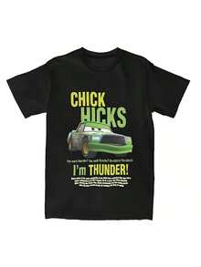 Romantic Lightnings Mcqueens And Sally Matching T Shirts 100 Cottonsss Clothing Summer T Shirt O Neck Tee Shirt Plus Size 5XL6 Funny T Shirt - 黑色 - 查看 1