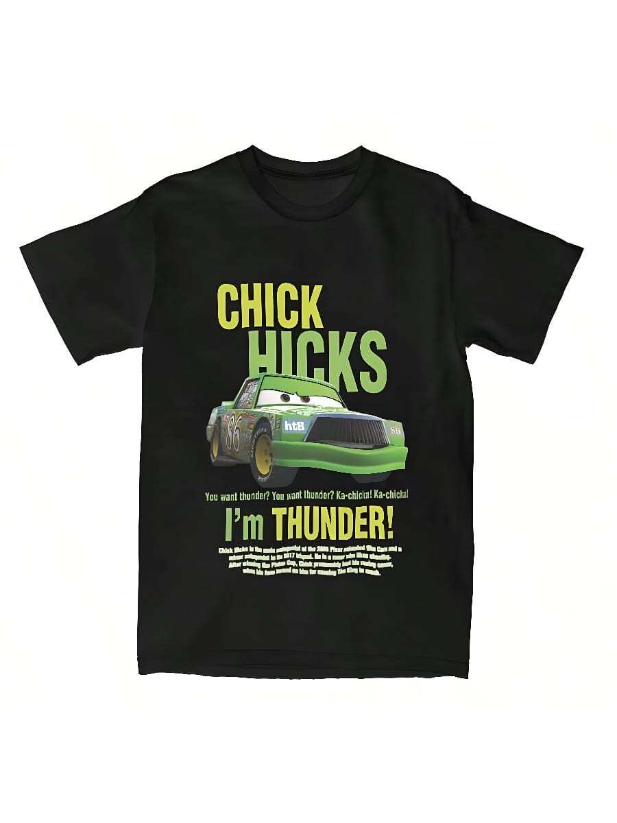 Romantic Lightnings Mcqueens And Sally Matching T Shirts 100 Cottonsss Clothing Summer T Shirt O Neck Tee Shirt Plus Size 5XL6 Funny T Shirt - 黑色 - 查看 1