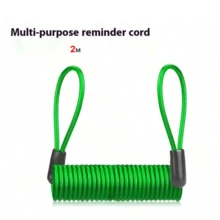 AiScrofa Candado de cable con cerradura para disco de motocicleta, candado de disco antirrobo de PVC para motocicleta y bicicleta, recordatorio de cable de advertencia en espiral de color rojo - Multicolor - Ver 29