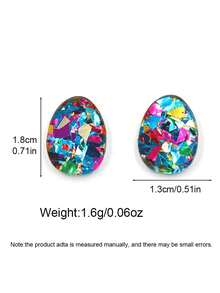 1 Đôi bông tai hình trứng và thỏ bằng acrylic tươi tắn, dễ thương, thích hợp làm quà tặng Phục Sinh, phù hợp cho phụ nữ đeo hàng ngày và trong các dịp lễ. - bông tai - Xem 6