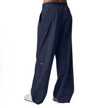 Alo Yoga Women's Suit Up Trouser | Premium High-Waist Relaxed Straight-Leg Pants | Luxury Soft Stretch Performance Trousers | Wide-Leg Athletic Leisure Slacks | Celebrity Style Urban Workout Apparel | Breathable Lightweight Formal-To-Gym Pants - Royal Blue - View 3