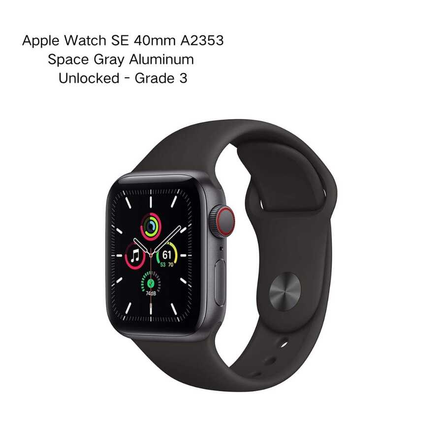 Apple - Watch SE 40mm A2353 Space Gray Aluminum Unlocked - Grade 3 ( Used) - Xem 1