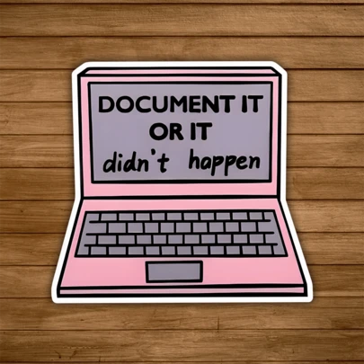 2PCS Document It Or It Didn't Happen Sticker, Funny Nurse Laptop Sticker, Medical Documentation Decal, Nursing Motivational Sticker, Inspirational Work Vinyl Sticker, Healthcare Professional Gift, Laptop & Water Bottle Decal, Funny Nurse Appreciation Gift, Perfect Gift For Nurses & Medical Professionals
