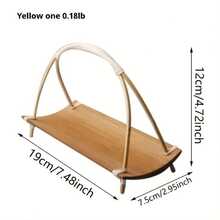 1pc Bamboo Sushi Plate/Snack Tray, Suitable For Desserts, BBQ, Napkin Placement, Multi-Functional Household Tray - Multicolor - View 9