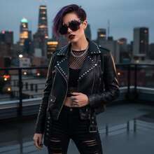 1/2/3pcs Gothic Punk Rock Metal Style Studded Fashion Glasses, Suitable For Music Festivals, Parades, Goth, Biker, Party, DIY Combination Set (Lenses May Have Minor Defects, Can Be Manually Installed With Screws Without Affecting Use) - Black - View 6