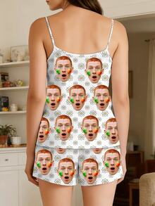 Bộ đồ ngủ nữ tùy chỉnh, Bộ áo hai dây in hoa cúc trắng, Có thể in ảnh cá nhân, Bộ đồ ngủ in hình cá nhân hóa, Bộ đồ ngủ đôi cho chị em/bạn thân, Đồ ngủ nữ, Quà tặng cặp đôi, Quà tặng đồ ngủ tùy chỉnh, Quà tặng vui nhộn, Quà tặng kỷ niệm, Đồ ngủ đôi, Bộ đồ ngủ tùy chỉnh, Đồ ngủ ngày Valentine, Quà tặng ngày lễ, Quà tặng cá nhân hóa thời trang và dễ thương dành cho phái nữ - Nhiều màu - Xem 5