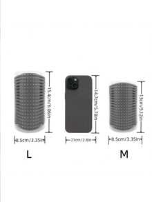 Wall-Mounted Self-Cleaning Cat Grooming Comb | Durable PP Material, Easy-To-Use Adhesive Strip, Convenient Assembly, Space-Saving Design, Ergonomic Pet Grooming Tool Suitable For Kittens And Small Dogs | Lightweight, High-Quality Bristles - Multicolor - View 6