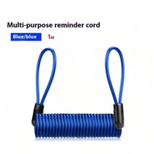 AiScrofa Candado de cable con cerradura para disco de motocicleta, candado de disco antirrobo de PVC para motocicleta y bicicleta, recordatorio de cable de advertencia en espiral de color rojo - Multicolor - Ver 28