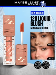 Maybelline Sunkisser 液体腮红 #City Sizzle、夏日腮红、液体腮红、阳光亲吻光泽、持久、0.15 盎司/4.7 毫升 - 液体腮红、阳光亲吻、夏日心情持久、面部彩妆、光泽、夏季彩妆、Y2K - City Sizzle - 查看 1
