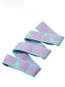 1条装弹力瑜伽阻力带，多节设计，适用于成人舞蹈训练、健身房及家庭普拉提锻炼、健身训练 - 彩色 - 查看 12